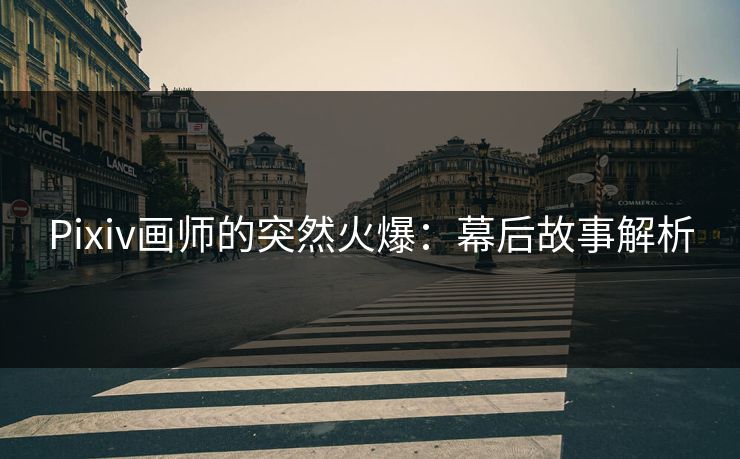 Pixiv画师的突然火爆:幕后故事解析 Pixiv画师的突然火爆:幕后故事解析